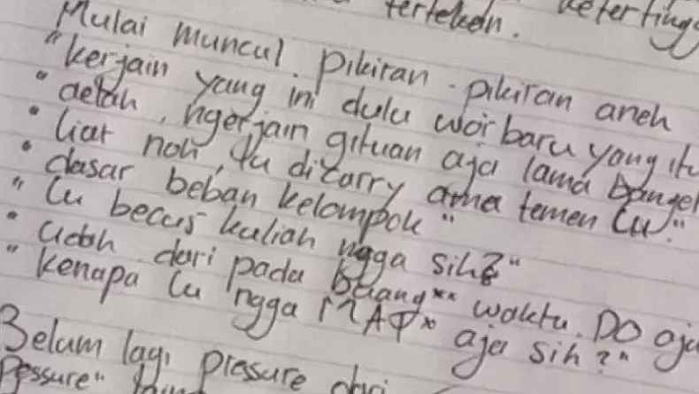 Viral Eks Mahasiswi UB Bunuh Diri Tinggalkan Surat Wasiat, Ini Faktanya 