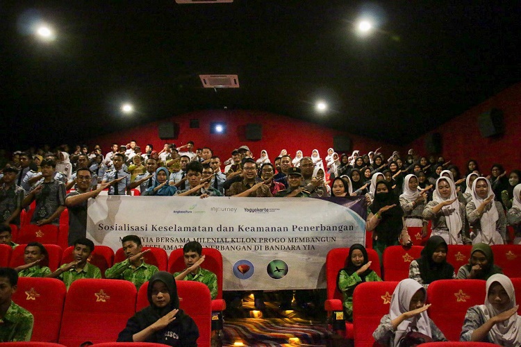 Libatkan Pelajar, Angkasa Pura I YIA Gelar Sosialisasi Keselamatan Penerbangan