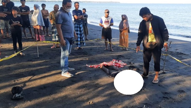 Kakek Sumarti Ditemukan Tewas di Pinggir Pantai Ketapang Lombok Utara, Polisi Olah TKP