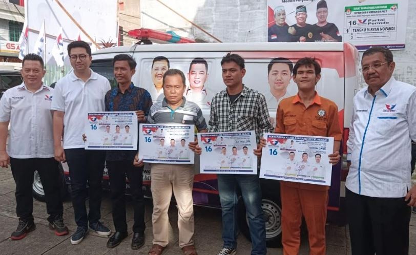 Kader Partai Perindo di Medan Terharu Terima Santunan Kecelakaan