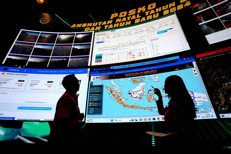 Melihat Posko Pantauan Angkutan Nataru 2024 Dipenuhi Monitor Pengawas - Bagian 1
