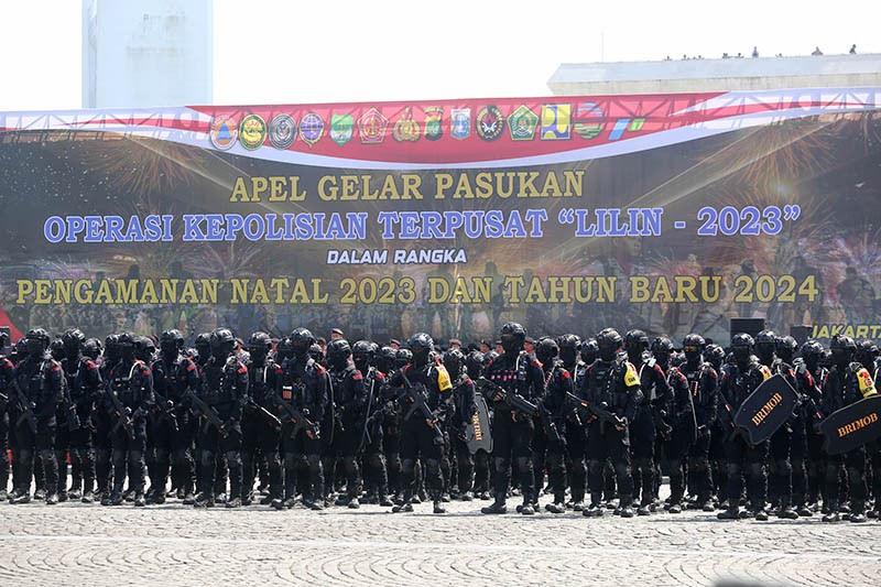 Apel Gelar Pasukan Operasi Lilin 2023, Ratusan Ribu Personel TNI-Polri Siaga - Bagian 1