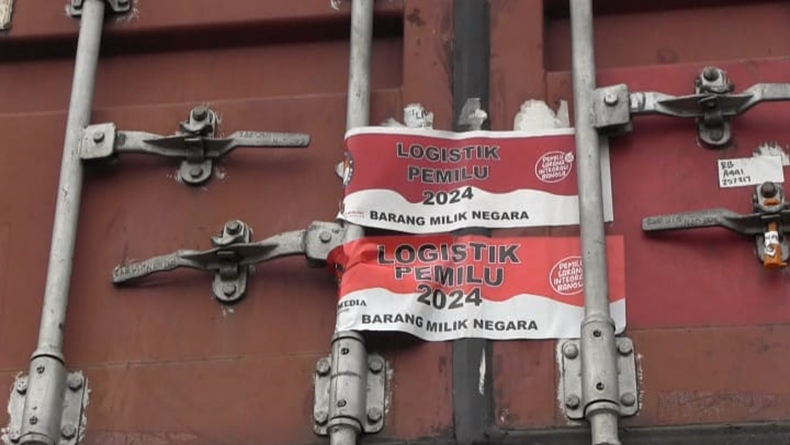 Pemilu 2024, 9 Kontainer Surat Suara Tiba di Babel