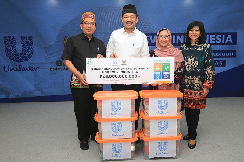 BAZNAS Terima Bantuan Kemanusiaan Rp3 M dari Unilever Indonesia untuk Korban Konflik - Bagian 1