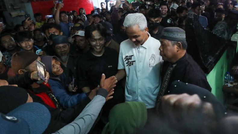 Ganjar Tiba, Riuh Riang Ratusan Warga Dusun I Klaten Pecah