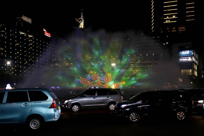 Persiapan Malam Tahun Baru 2024 di Bundaran HI, Ada Light Show Drone - Bagian 4