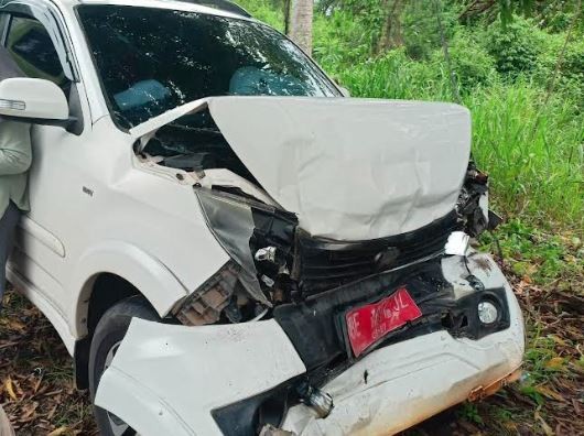 Tabrakan Beruntun 4 Kendaraan di Lampung Utara, Mobil Camat Tanjung Raja Ringsek