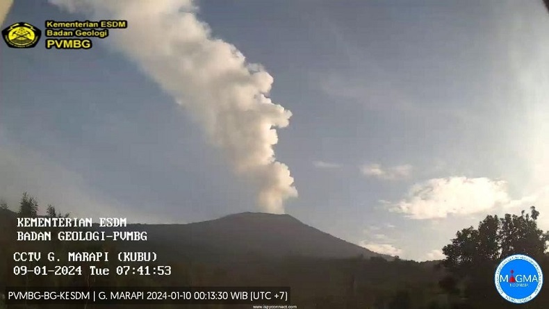 Status Gunung Marapi Siaga, Warga Tak Boleh Dekati Puncak Radius 4,5 KM