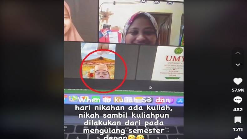 Viral Mahasiswa S3 UMY Ikuti Kelas saat Resepsi Pernikahan, Dosen: Kasih Selamat Dulu