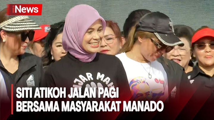 Awali Safari Politik Hari Kedua, Siti Atikoh Jalan Pagi Bersama Masyarakat Manado