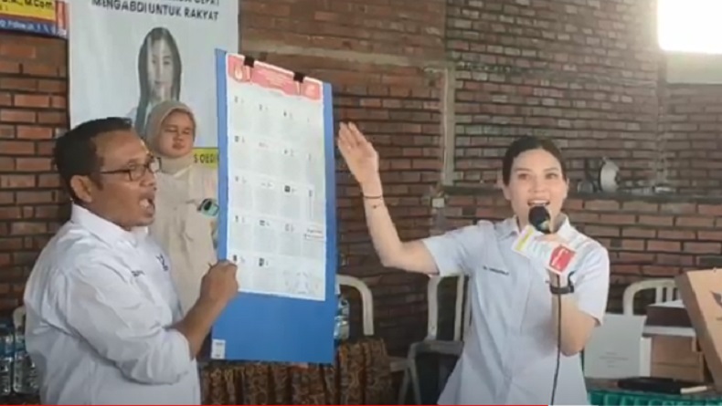 Caleg Partai Perindo Angela Tanoesoedibjo Gelar Sosialisasi Pencoblosan Pemilu 2024 di Sidoarjo