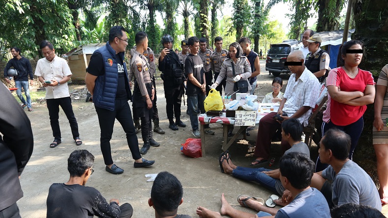 Gubuk Narkoba di Kampung Banten Deliserdang Digerebek, 12 Orang Ditangkap