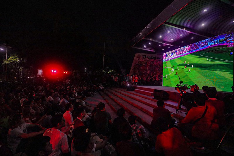 Suasana Nobar Piala Asia 2023 Indonesia vs Australia - Bagian 2