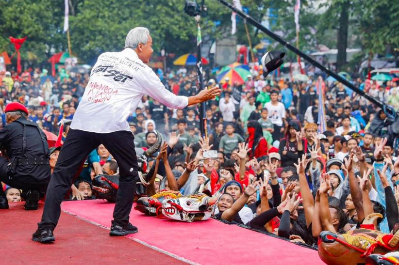 Kedatangan Ganjar Pranowo di Kota Malang Disambut Kesenian Bantengan - Bagian 1