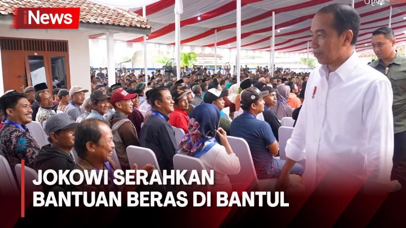 Jokowi Bagi-Bagi Beras Bansos di Bantul, Tegaskan Dilanjut Kalau Anggaran Cukup