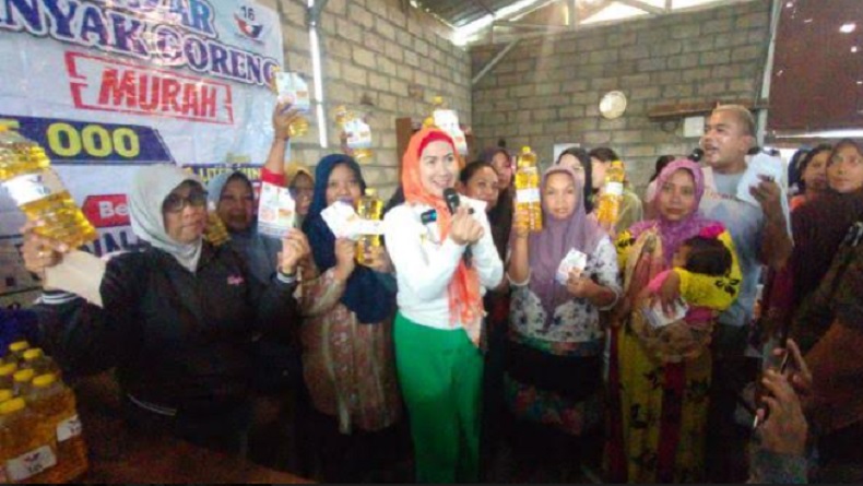 Kembali Gelar Bazar Murah, Venna Melinda: 14 Februari Coblos Partai Perindo Nomor 16