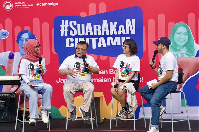 KPU bersama Campaign Sosialisasi Anti Golput Lewat Pawai di CFD Jakarta - Bagian 4