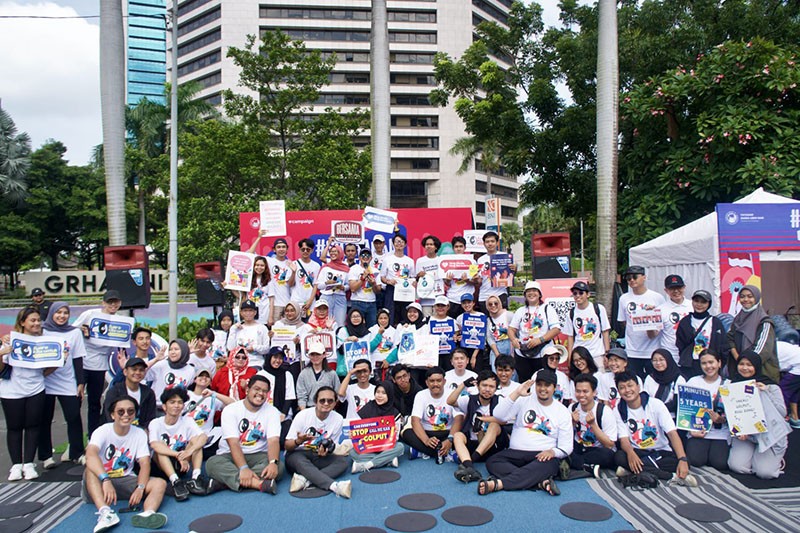 KPU bersama Campaign Sosialisasi Anti Golput Lewat Pawai di CFD Jakarta - Bagian 3