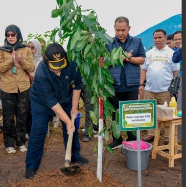 Cegah Bencana, Menteri LHK Siti Nurbaya Tanam 1.000 Pohon di Cianjur