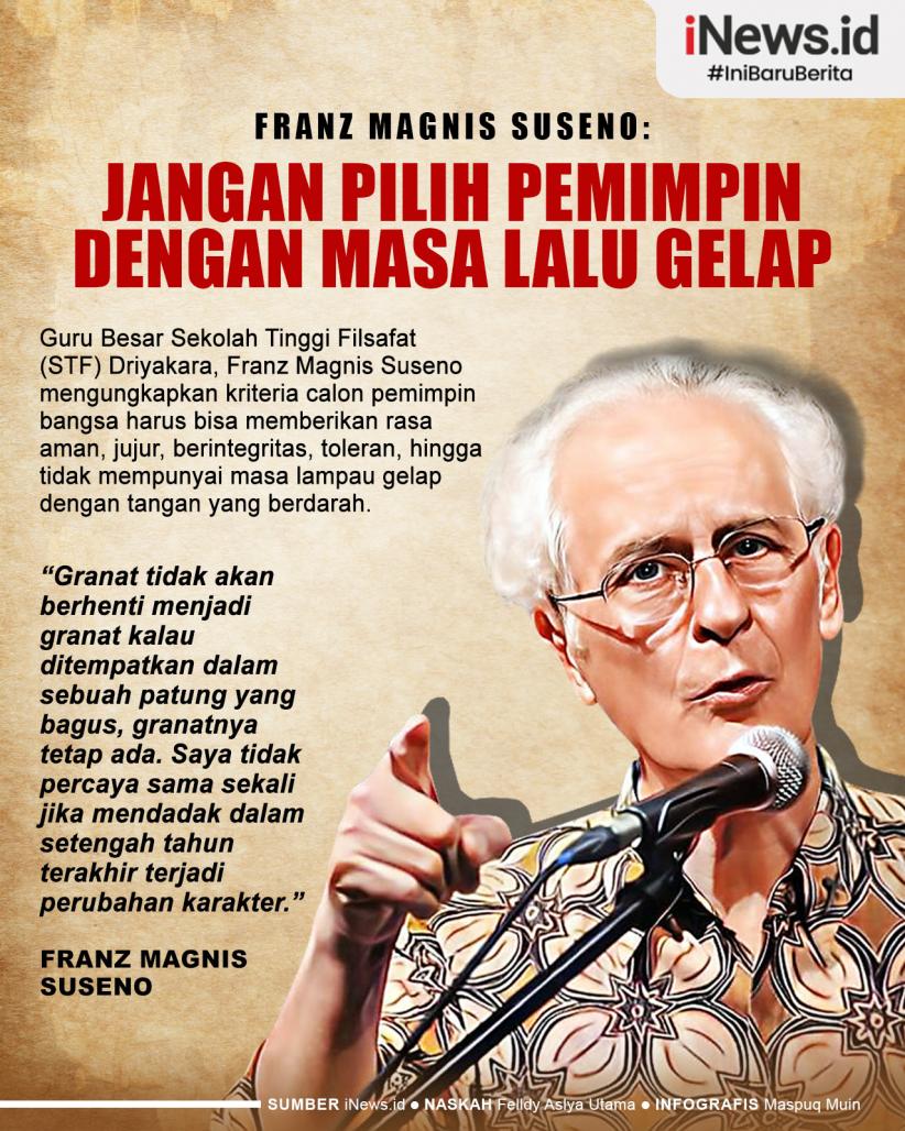 Infografis Romo Magnis Ajak Rakyat Jangan Pilih Pemimpin dengan Masa Lalu Gelap 