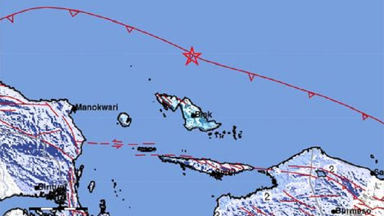 Gempa Terkini M5,2 Guncang Supiori Papua, Terasa di Biak