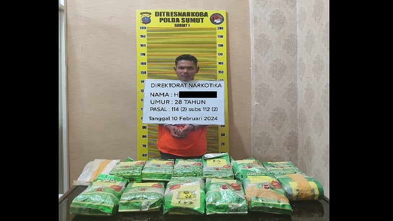 Kurir Narkoba di Langkat Ditangkap, 13 Kg Sabu Disita