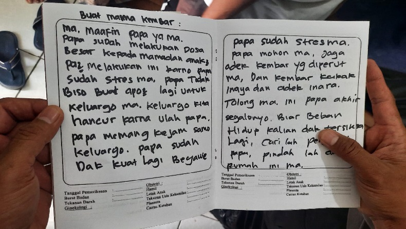 Suami Gantung Diri saat Istri Hamil Anak Kembar, Tulis Surat Tak Kuat Jadi Beban Keluarga