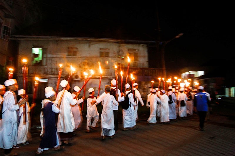Pawai Obor Sambut Ramadan 1445 H di Palembang - Bagian 2