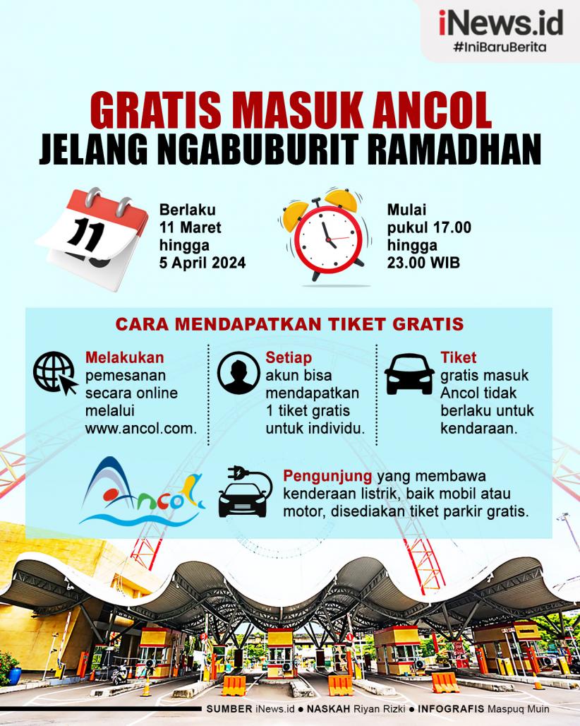 Infografis Ancol Gratiskan Tiket Masuk Jelang Ngabuburit Selama Ramadhan 