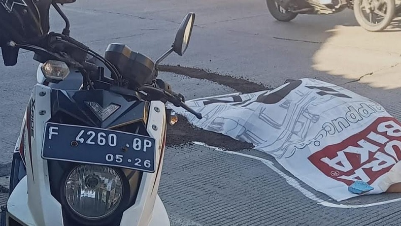 Pengendara Motor Tewas Kecelakaan di Selakaso Sukabumi