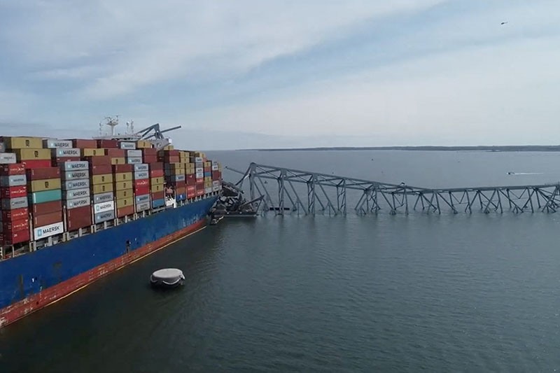 Penampakan Reruntuhan Jembatan Francis Scott Key Baltimore usai Ditabrak Kapal Kargo - Bagian 4