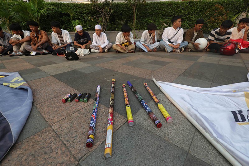 Tampang Gerombolan Anak Muda Bikin Gaduh di Bundaran HI Diamankan Polisi - Bagian 1