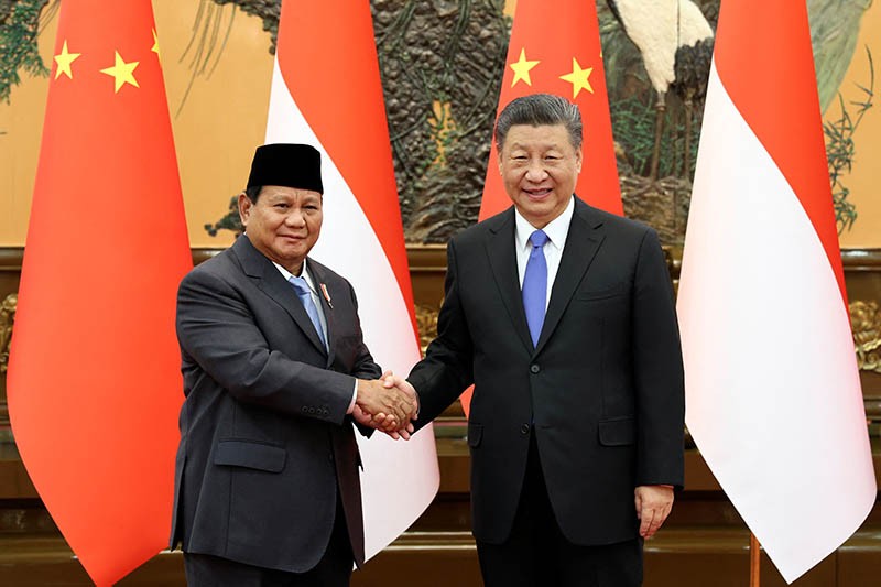Senyum Prabowo Bersalaman dengan Presiden China Xi Jinping - Bagian 1