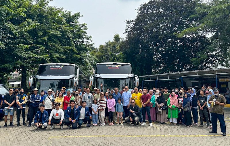 Ratusan Pemudik Tujuan Jawa Ikut Program Mudik Gratis IKAFEB Trisakti - Bagian 1