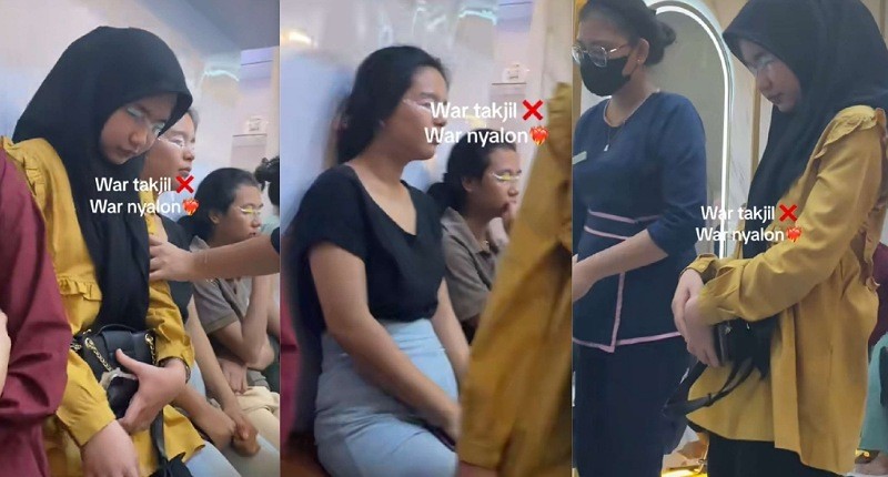 Viral Jelang Lebaran Salon Dipenuhi Antrean Perempuan Percantik Bulu Mata, Netizen: War Salon!