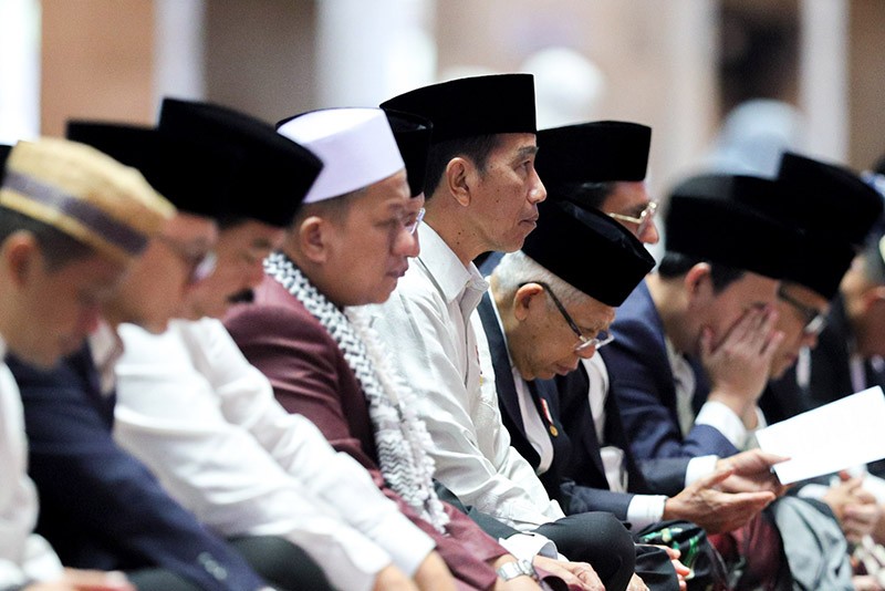 Momen Presiden Jokowi dan Wapres Ma'ruf Amin Salat Idul Fitri 1445 H di Masjid Istiqlal - Bagian 2