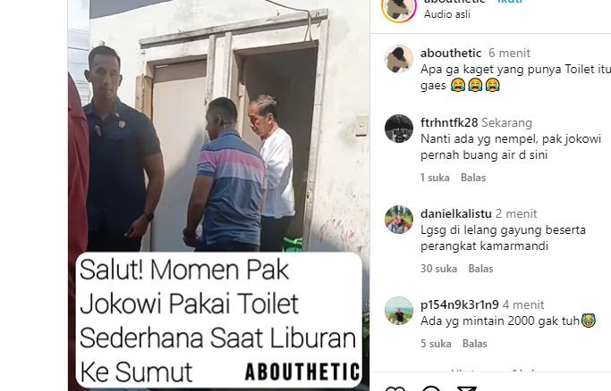 Viral Presiden Jokowi Numpang Toilet Warga saat Kunjungan Kerja di Sumut