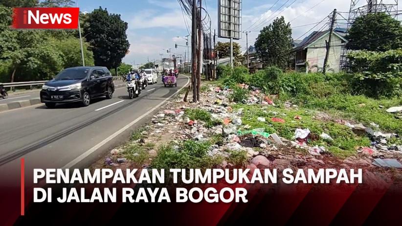 Miris, Jalan Raya Bogor Dipenuhi Tumpukan Sampah Pasca Libur Lebaran