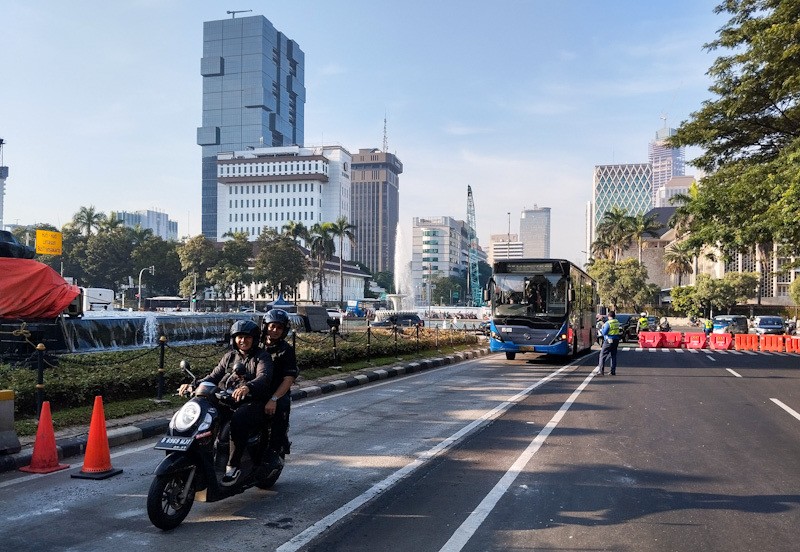 Jelang Putusan MK soal Hasil Pilpres, Begini Kondisi Lalu Lintas Sekitar Monas - Bagian 3