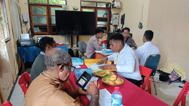 23 Casis Bintara Polri Jalani Pemeriksaan Administrasi Tahap Awal di Polres Lanny Jaya
