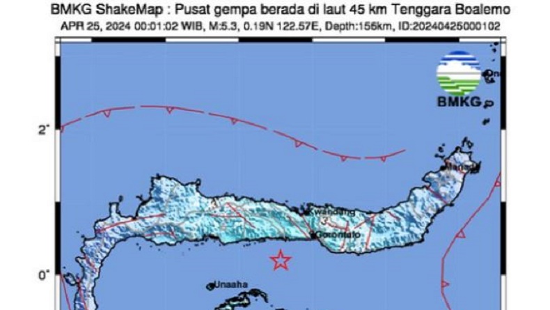 Analisis Gempa Bumi M5,3 Guncang Boalemo Gorontalo, Terasa Kuat di Bone Bolango