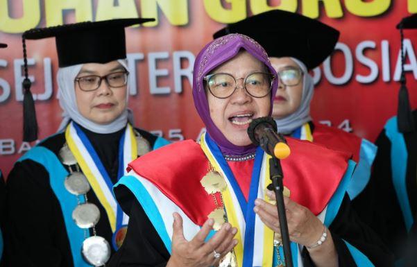 Mensos Risma Ajak Civitas Akademika Poltekesos Bandung Manfaatkan Teknologi