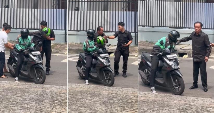 Viral Mantan Gubernur DKI Sutiyoso Naik Ojek Online, Driver Auto Cium Tangan 