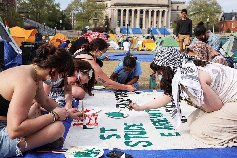 Aksi Mahasiswa Universitas Columbia AS Dukung Palestina Terus Berlanjut - Bagian 2
