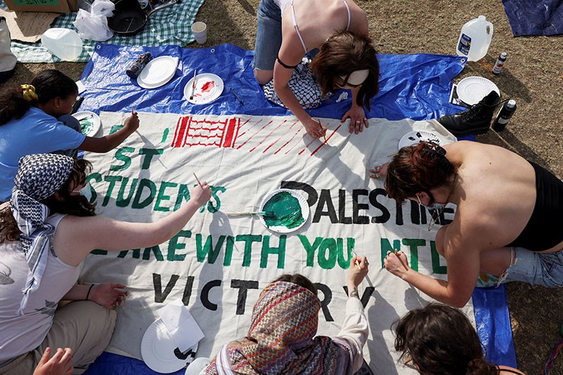Aksi Mahasiswa Universitas Columbia AS Dukung Palestina Terus Berlanjut - Bagian 3