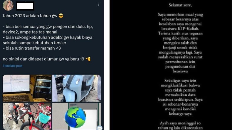 Viral Penerima KIP Kuliah Punya Gaya Hidup Mewah, Mengundurkan Diri usai Dinyinyirin Netizen