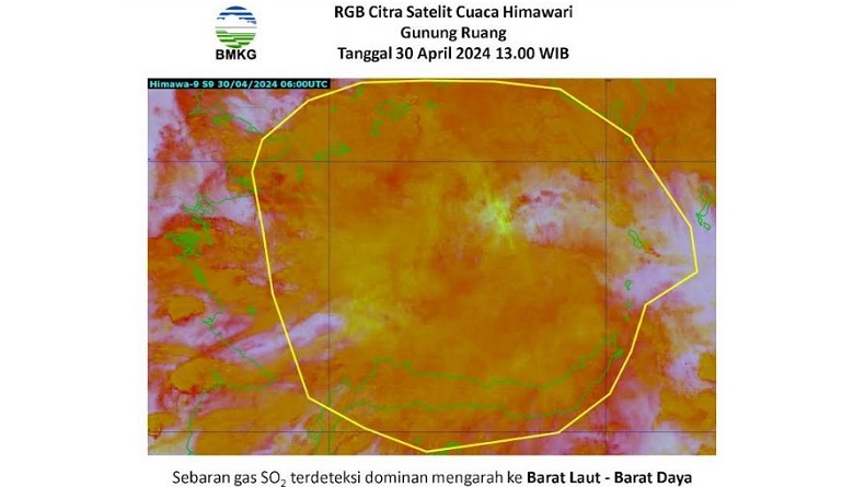 Erupsi Gunung Ruang, Warga Sulut Terancam Sebaran Gas Sulfur Dioksida