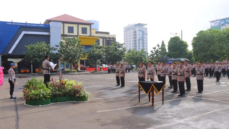 6 Kapolsek dan 2 Kasat di Polresta Bandar Lampung Berganti