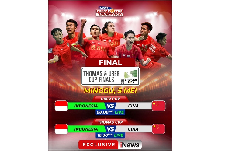 Indonesia Vs China Di Final Thomas Dan Uber Cup 2024 Besok Live Inews Bagian All 9271