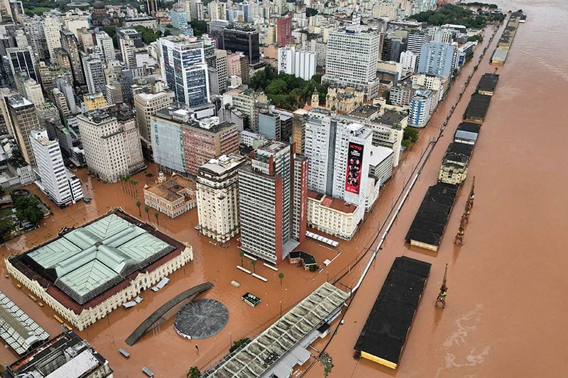 Penampakan Banjir Parah di Brasil, 1 Kota Terendam dan 39 Orang Tewas - Bagian 2